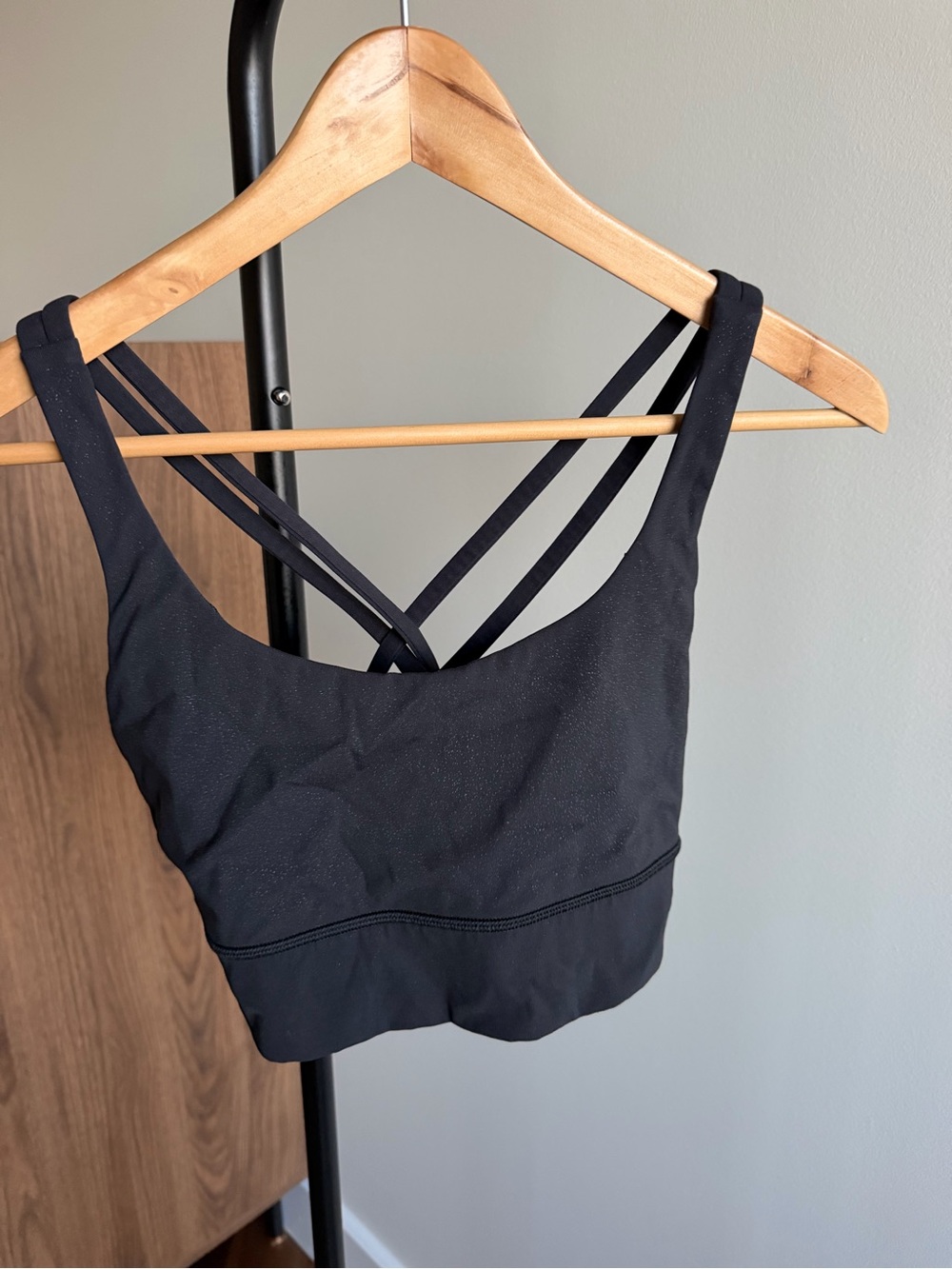 Australian Activewear Brand Black Cross-Strap Sports Bra Size 8